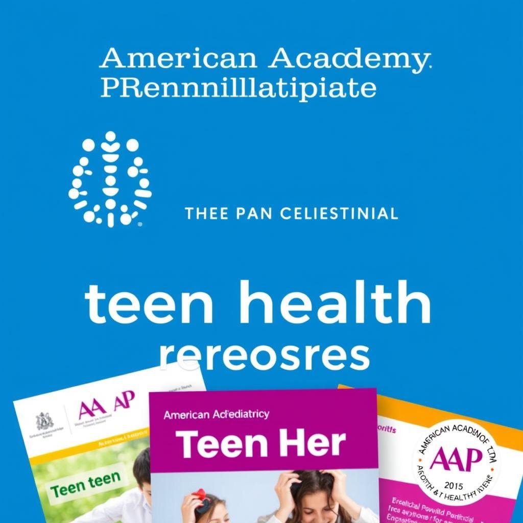 American Academy of Pediatrics logo and teen health resources American Academy of Pediatrics logo and teen health resources