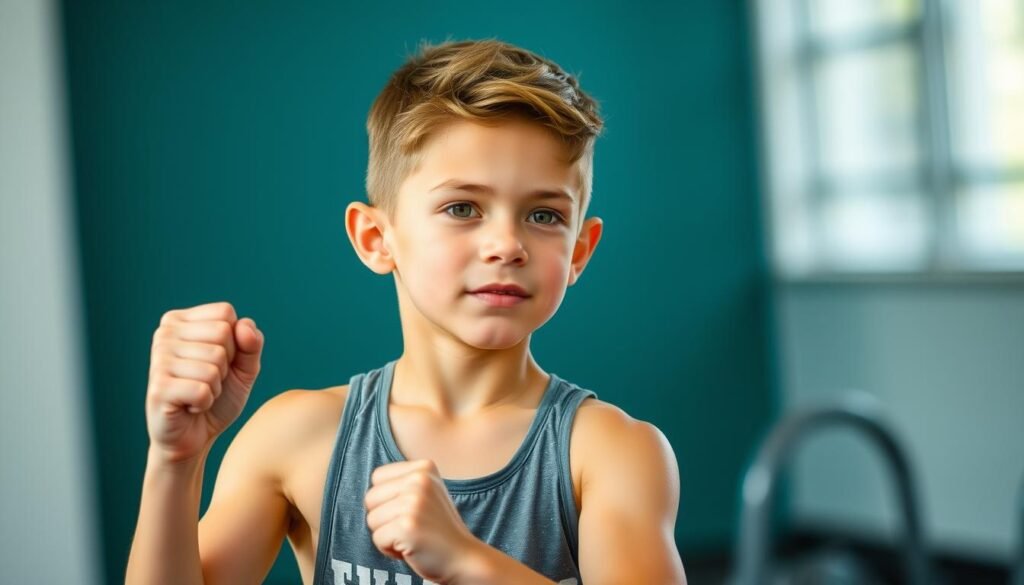 Athletic teen with healthy body composition but higher BMI due to muscle mass Athletic teen with healthy body composition but higher BMI due to muscle mass