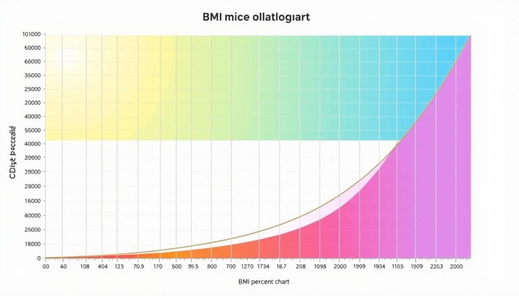 BMI Calculator Child growth chart showing different percentile curves