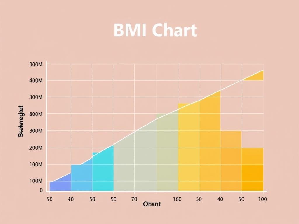 BMI chart showing different weight categories with color coding