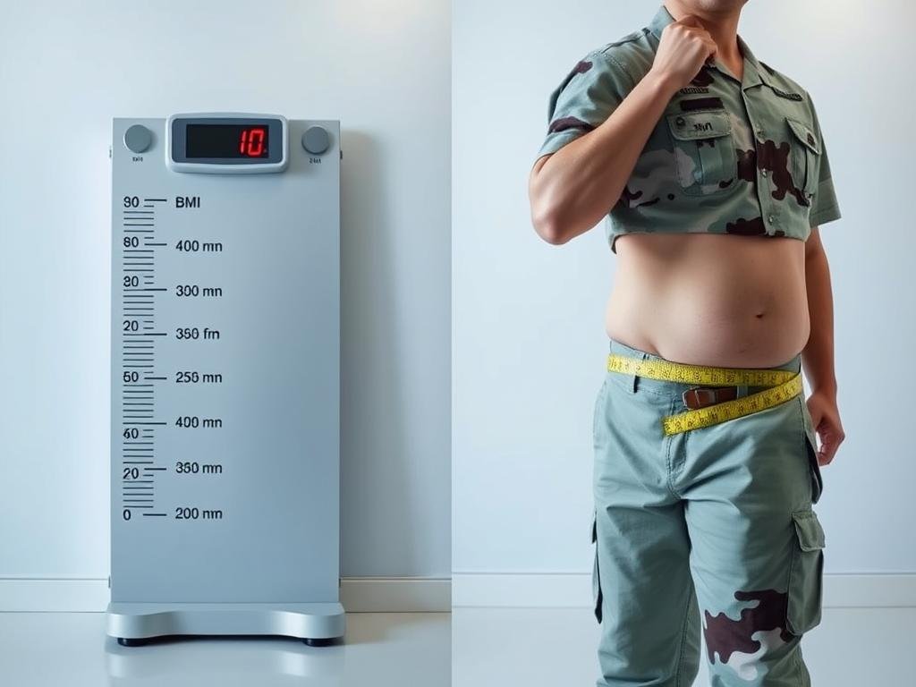 Comparison between standard BMI and Army body fat measurement techniques