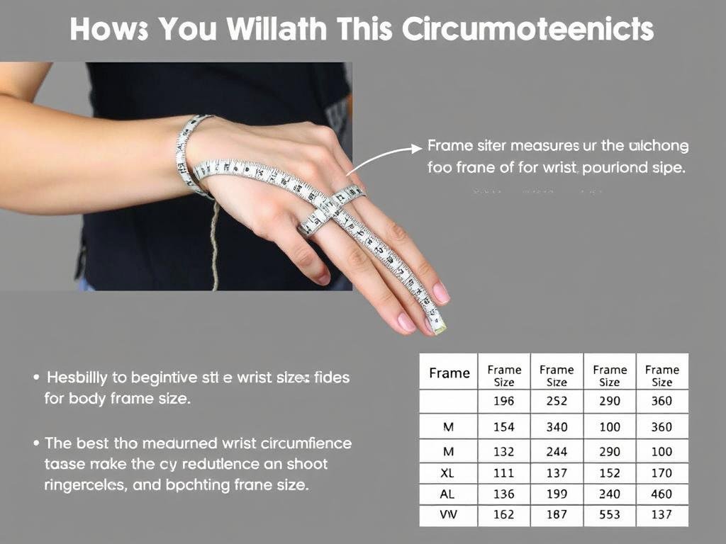 Demonstration of measuring wrist circumference to determine body frame size