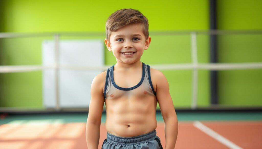 Muscular athletic child with healthy but higher BMI Calculator Child result