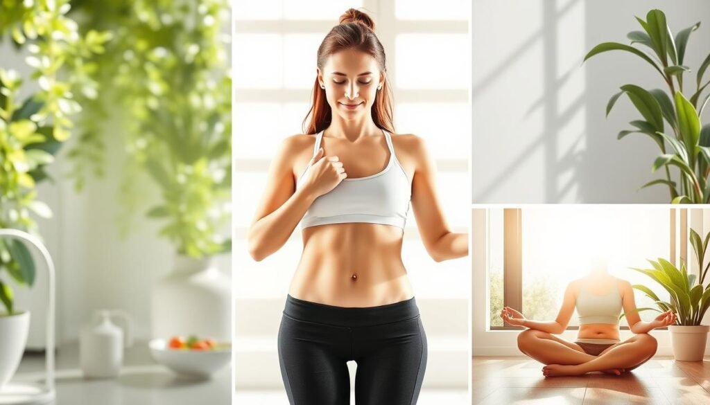 Person engaging in healthy activities to improve their waist to height ratio Person engaging in healthy activities to improve their waist to height ratio