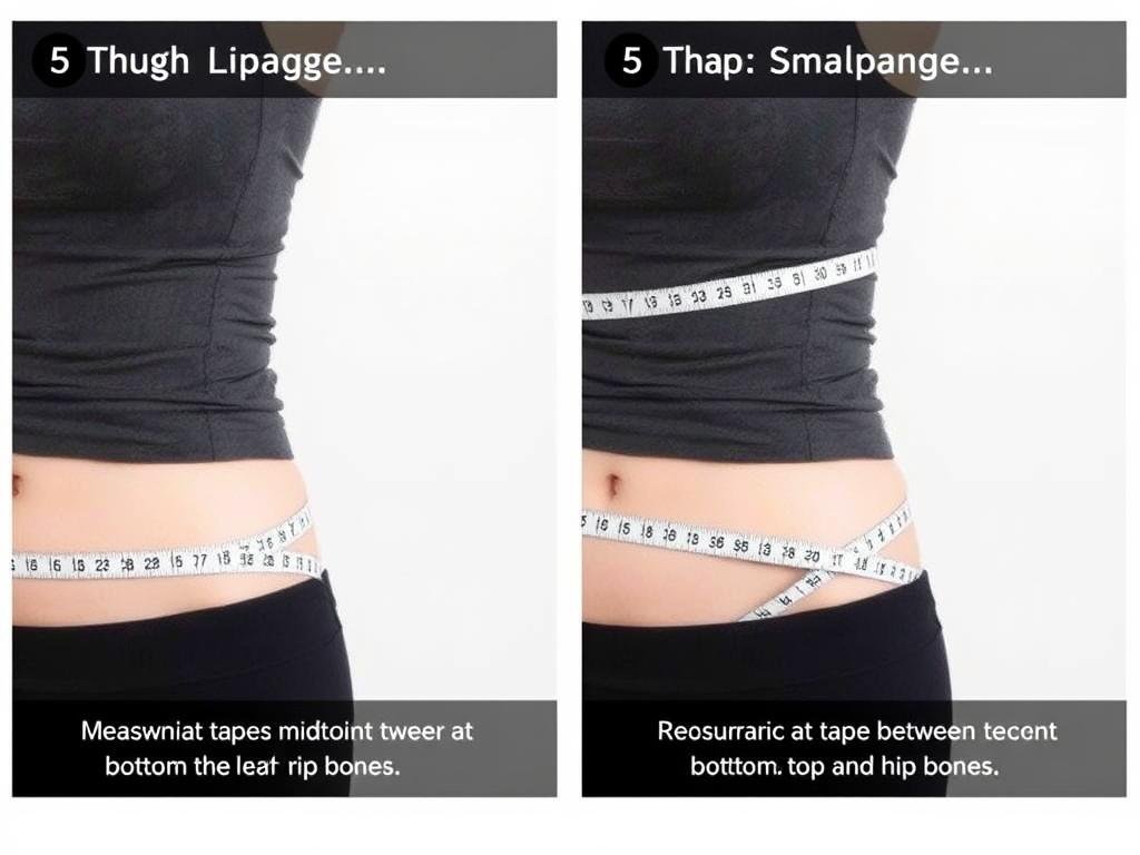 Step-by-step guide showing correct waist measurement technique for waist to height ratio Step-by-step guide showing correct waist measurement technique for waist to height ratio